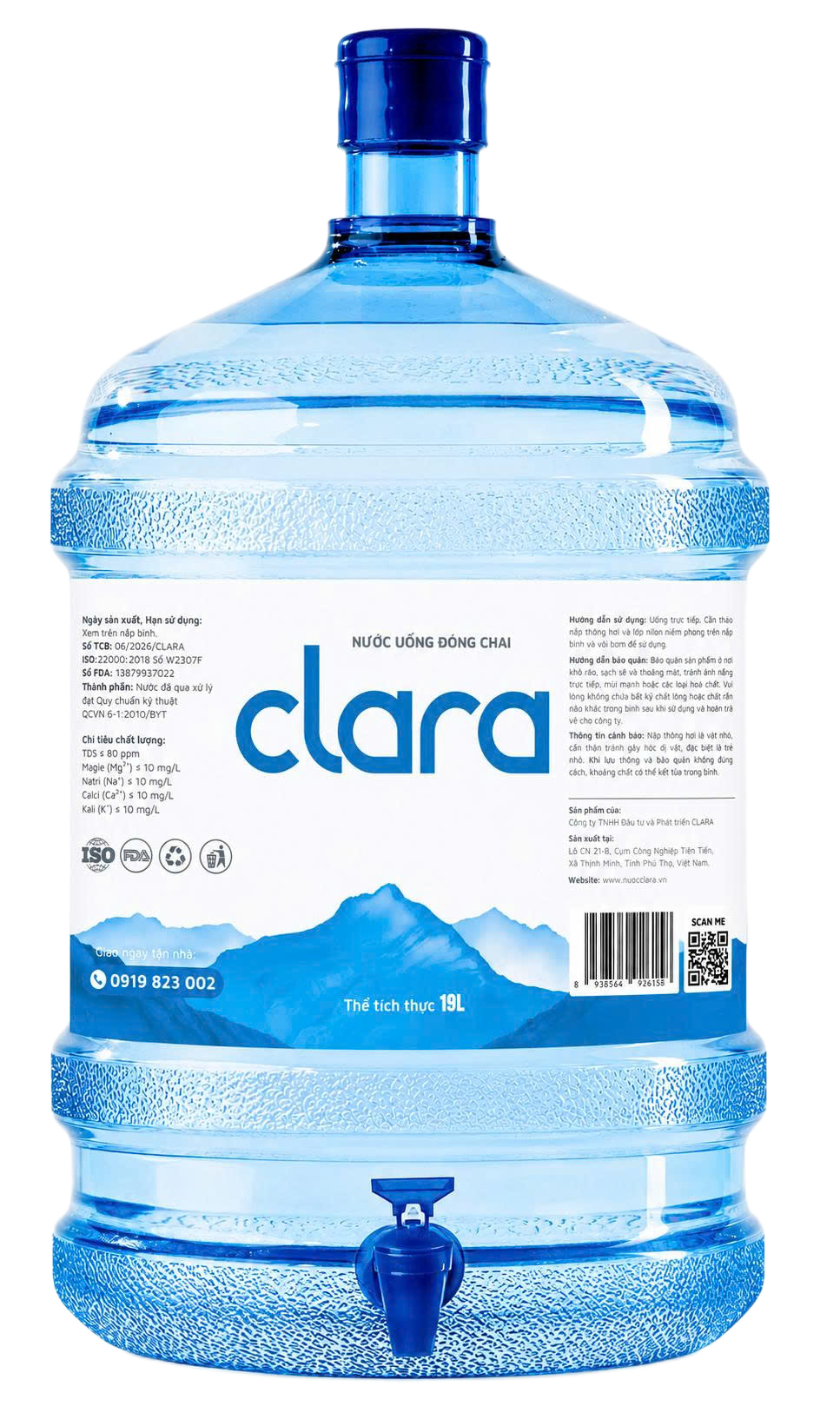 Nước uống đóng chai CLARA 